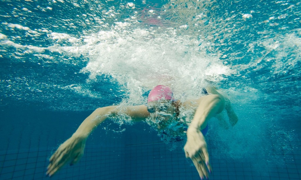Karen Pickering, ex British international swimmer. For Team GB fitness guide. Putney Leisure Centre, London. 20/11/08. Pic: Tom Jenkins.