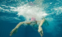 Karen Pickering, ex British international swimmer. For Team GB fitness guide. Putney Leisure Centre, London. 20/11/08. Pic: Tom Jenkins.
