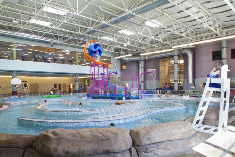 The REC of Grapevine, designed by Barker Rinker Seacat Architecture. Aquatics Design by Water Technology Inc.