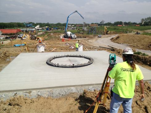 Conceptualized in November 2012 by Jeff Henry, construction commenced in mid-2013. Shown here is a view down the hill from what would become the base of Verr&uuml;ckt.