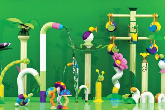 Empex Watertoys’ new Aquatropica line of interactive waterfeatures includes leafy flora and zany fauna with tropical trees and flowers, caterpillars, butterflies, bugs, snails, monkeys and birds, all intended to provide a unique water playground for kids up to age 12. Contact: 866.833.8580; watertoys.com