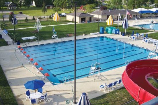 The competition pool was added as part of phase I construction in 2007. Phase I additions included new mechanical and a pump buildings. The pools feature regenerative DE filters, alleviating the need for a large site sewer and saving thousands of gallons of water during the season.Fully completed in 2008, the facility opens for swim team practice at 7 a.m. and closes typically at 9 p.m. Nighttime swimming can be accommodated.